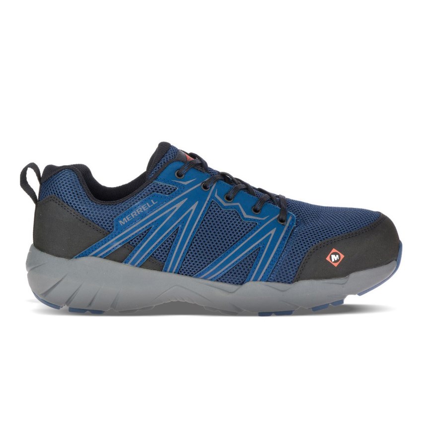 Chaussure de Securite Merrell Fullbench Superlite Alloy Toe Bleu Homme | N.D.TDNO